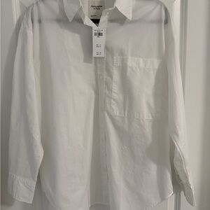 Abercrombie & Fitch Women's Classic White Button Down Shirt